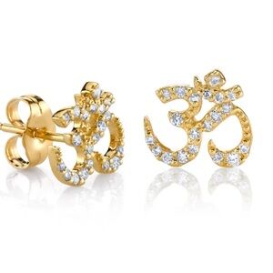 💎 Sydney Evan gold and diamond om earring